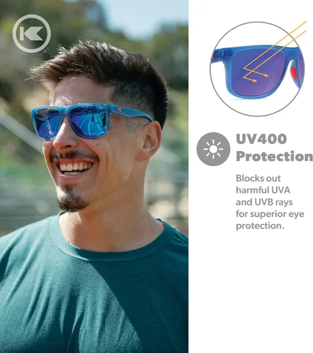 Miniatura 5 de Knockaround Torrey Pines - Gafas de sol polarizadas para hombres y mujeres, protección UV400 Victoria Lap / Moonshine