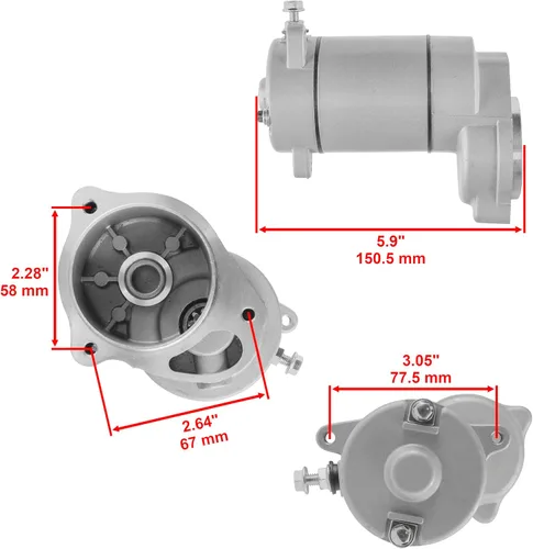 Miniatura 2 de Caltric Motor de arranque compatible con Polaris Trail Blazer 250 1996 1997 1998-2006 / Trail Blazer 400 2003