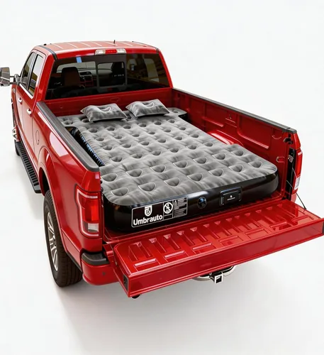 Miniatura 13 de Umbrauto Truck Bed Air Mattress Inflatable Pickup Camping Airbed for 5.5-5.8ft Full Size Short Truck Bed Road Trip Sleeping Pad with Pump for