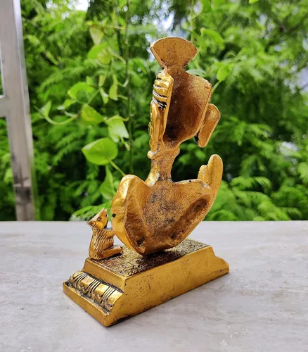 Miniatura 7 de Lord Ganesha. Figura decorativa con rata para el mandir del templo del hogar. Estatua de Ganesh Chaturthi. Dios hindú Indian Pooja. Artículo
