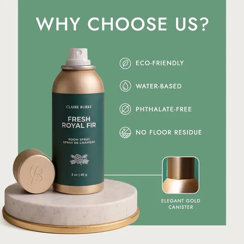 Miniatura 3 de Claire Burke Fresh Royal Fir Scent Room Spray, 3 onzas, fragancia fresca para el hogar, fragancia natural para el hogar, ambientador natural