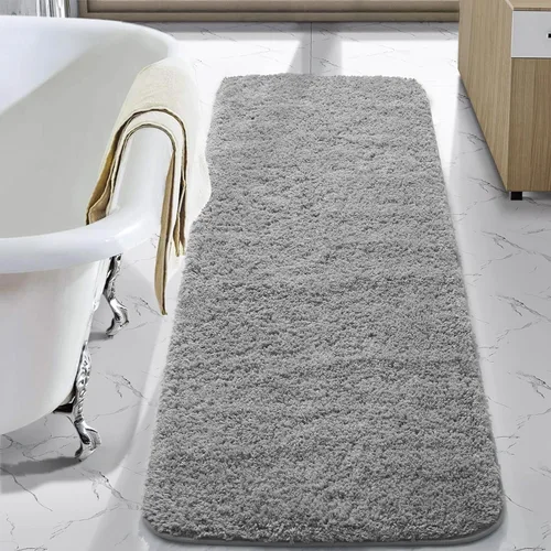 LOCHAS Alfombra de baño 24x60 pulgadas, suave y gruesa, tapete de baño de microfibra absorbente para el baño, lavable a máquina, alfombra de baño