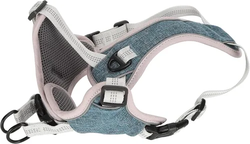 Miniatura 7 de Dog Vest Harness, Adjustable Reflective No Pull Chest Harness for Large Medium Dogs, Polyester Nylon Outdoor Walking Safety Strap (S)