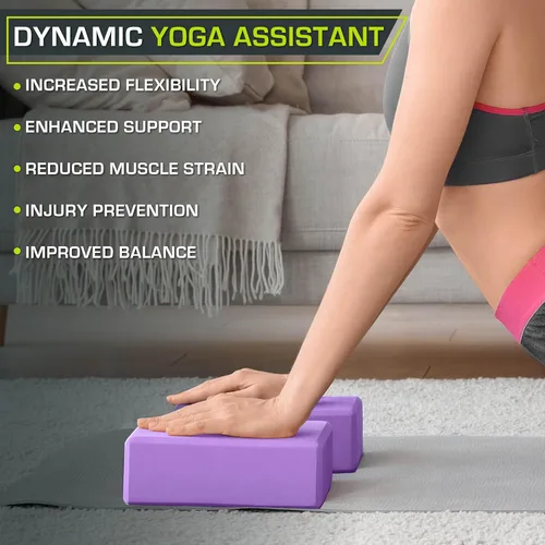 Miniatura 5 de ProsourceFit Foam Yoga Blocks, High Density EVA Yoga Bricks 4”x 6” x 9” (Set of 2)