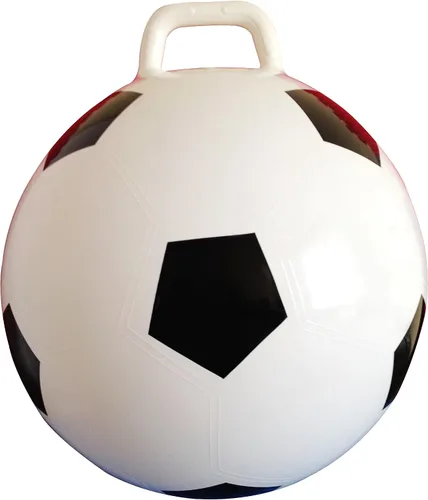 AppleRound Pelota espacial con bomba en estilo de fútbol, 18 pulgadas de diámetro para edades de 3 a 7 años, gorila canguro, Hoppity Hippity Blanco
