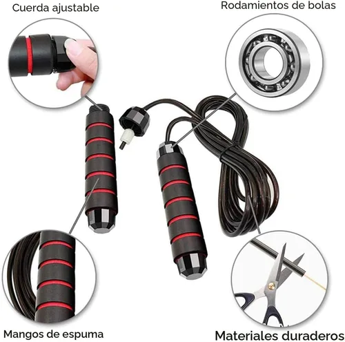 Miniatura 2 de Redify Cuerda de saltar, cuerdas de saltar para fitness, para mujeres, hombres y niños, cuerda de salto de velocidad para entrenamiento
