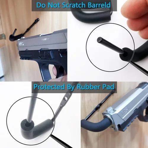 Miniatura 4 de StrongTools Percha para pistolas, soporte para pistola de montaje en pared, adecuado para escritorio o armario, organizador de pistolas