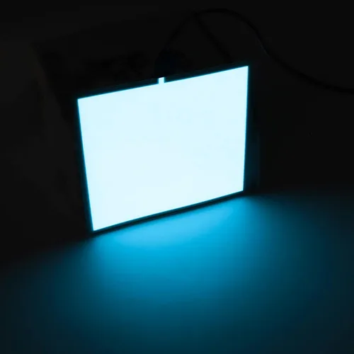 Panel LED flexible, hoja de panel electroluminiscente, cinta EL cortable, suave para máscara de ojos, cosplay, decoración de fiesta, azul claro