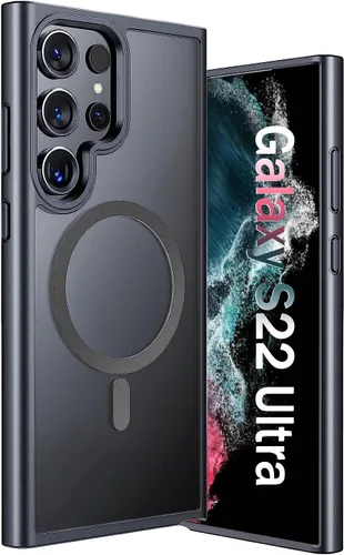 Miniatura 7 de ANNGELAS Funda protectora para Samsung Galaxy S22 Ultra Mag-Safe, delgada funda protectora a prueba de golpes con magnético, parte trasera dura
