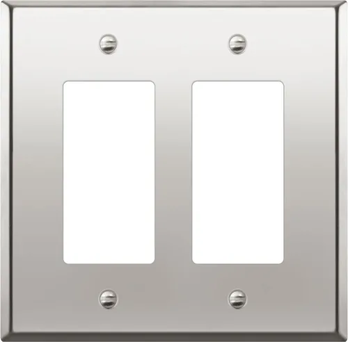 Miniatura 32 de LIDER Placa decorativa de pared de metal para interruptor o receptáculo, cubierta de salida de acero inoxidable, resistente a la corrosión