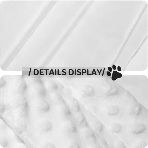Miniatura 6 de Manta de felpa para mascotas, diseño de copos de nieve de Navidad, diseño de pata 3D, diseño de huellas de búfalo negro y rojo, manta suave
