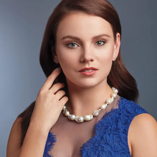 Miniatura 7 de Ross-Simons 12-15mm Cultured Baroque Pearl Necklace With 14kt Yellow Gold