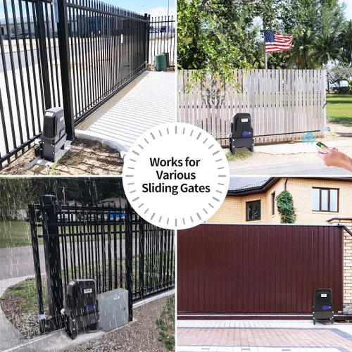 Miniatura 7 de TOPENS BK800 - Abridor automático de puerta corredera con correa fuerte, accionamiento silencioso, motor de puerta eléctrica para puerta deslizante