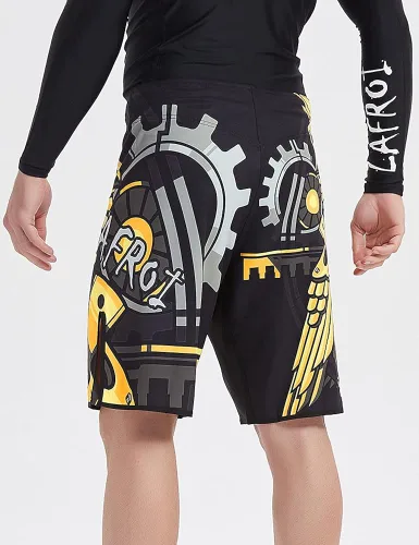 Miniatura 5 de LAFROI QJK01 - Pantalones cortos de boxeo para hombre con cordón y bolsillo