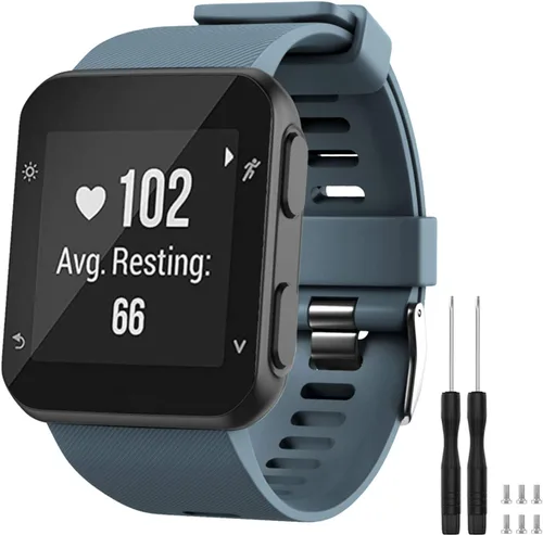 Miniatura 24 de GVFM banda compatible con Garmin Forerunner 35, silicona suave correa de repuesto para reloj inteligente Garmin Forerunner 35, se ajusta a muñeca