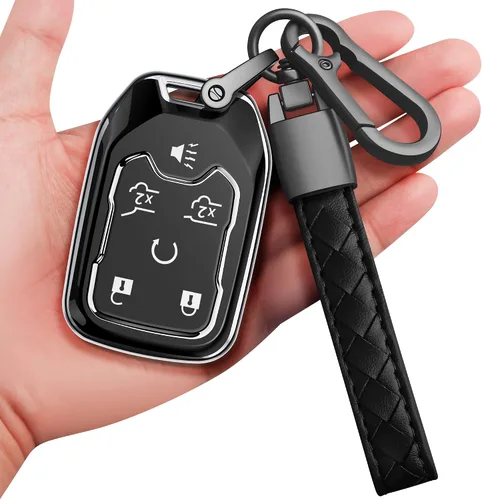 Miniatura 8 de para Chevrolet Funda para Llavero con Llavero Suave Protección Completa Funda para Llave Compatible con GMC Suburban Tahoe Silverado Terrain Yukon