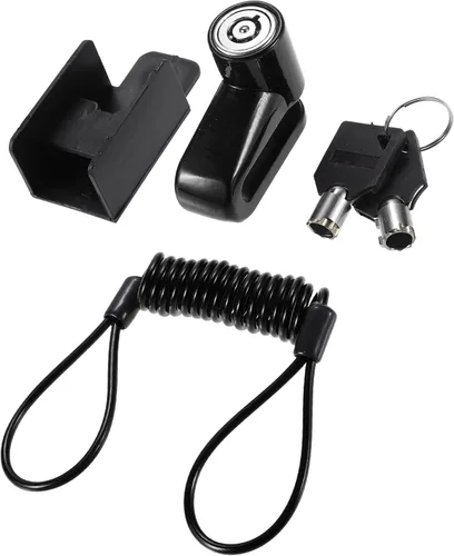 X AUTOHAUX 1 Unidades de motocicleta antirrobo de alambre de acero bloqueo disco freno rueda bloqueo eléctrico scooter accesorio con cuerda