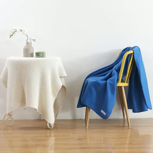 Miniatura 4 de Manta de forro polar a granel, ligera, cálida, suave y acogedora, apta para mascotas, para el hogar, cama, sofá, dormitorio, oficina, regalo de Azul
