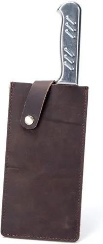 Miniatura 3 de Funda de cuero Crazy Horse, fundas universales para cuchillos de carne, protectores de bordes impermeables para cuchillos de chef, protectores