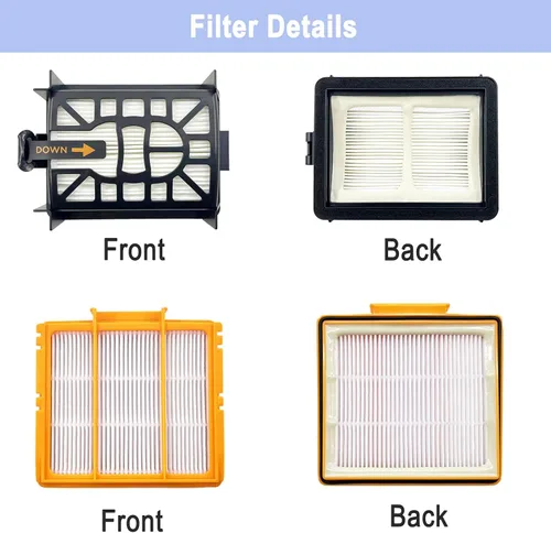 Miniatura 4 de Kit de accesorios para aspiradora Shark AI AV2501S AV2501AE RV2502AE RV2610WA RV2610WA, 1 cepillo principal, 3 filtros, 6 cepillos laterales, 1
