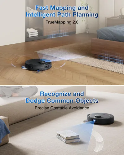 Miniatura 6 de ECOVACS DEEBOT T30C Aspiradora Robot y Trapeadora, Succión de 20,000Pa, Trapeado de Borde Adaptativo TruEdge, Tecnología ZeroTangle 2.0, Lavado