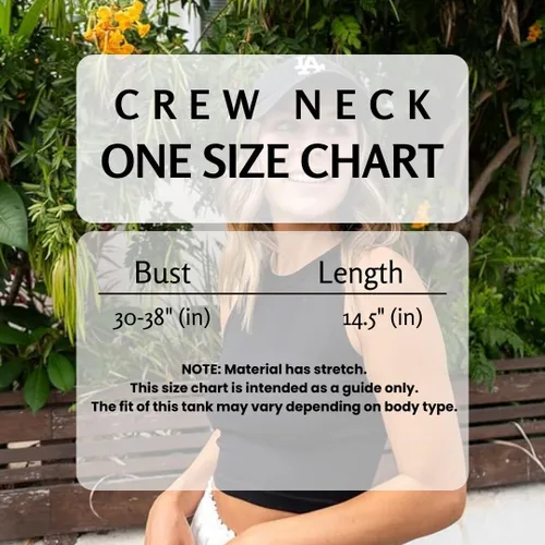 Miniatura 9 de Style Society Camiseta sin mangas básica ajustada y acanalada para mujer, cuello redondo, talla única