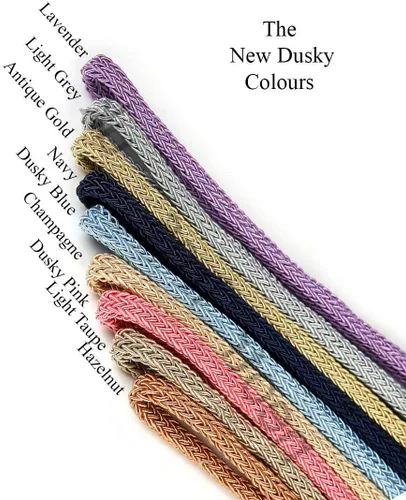Miniatura 6 de Neotrims Recorte tubular I Cordón en viscosa, tejido de ganchillo, 0.315 in trenzado joyería trenzado cuerda cordón. efecto de diseño de espiga.