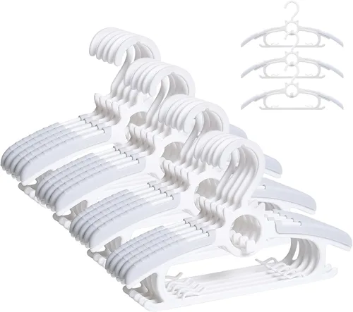 Miniatura 13 de JSF Perchas ajustables para bebés, 20 piezas de ganchos para guarderías, antideslizantes, extensibles, ideales para ropa de recién nacidos