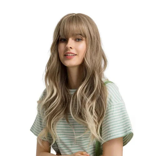 Miniatura 33 de Esmee Pelucas largas y onduladas para mujer, cabello sintético natural, resistente al calor, para uso diario y fiestas, cosplay, 24 pulgadas