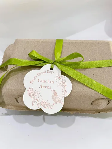 Miniatura 3 de Sello de goma personalizado con huevo de codorniz – Sello de cartón de huevo de codorniz fresco, sello de granja (2 x 2 pulgadas)
