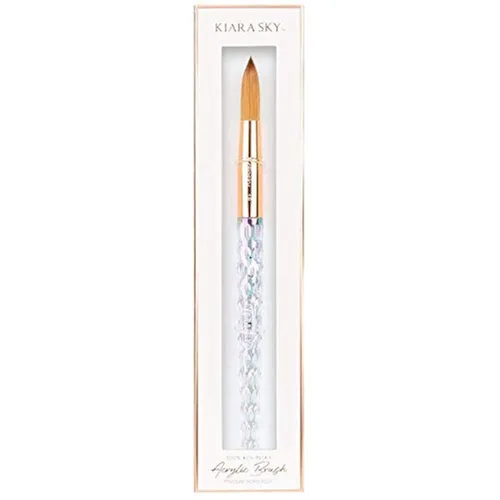 Miniatura 26 de Kiara Sky Pincel Acrílico #8 - Negro 100% Puro Kolinsky Mango de Corte de Cristal y Resistente al Acetona