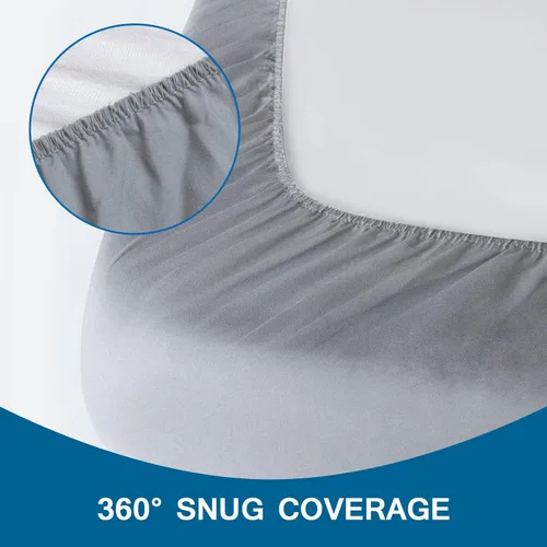 Miniatura 3 de Sábanas de cuna de 30" x 80", sábana ajustada de tamaño de cuna con cama estrecha/litera de campamento/camas para invitados/camping/remolques de Gris