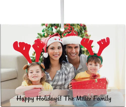 Miniatura 7 de Adorno de Navidad personalizado de Let's Make Memories - Sube tu foto - Adorno navideño conmemorativo 2025 para familia, pareja, amigo - Foto