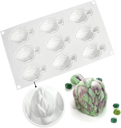 Miniatura 5 de mostsom Moldes de panadería con forma de cardo Molde de silicona para hornear para pastelería Forma de pastel para magdalenas Molde de donas Molde