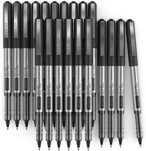 Miniatura 3 de Arteza Bolígrafos enrollables, paquete de 20 bolígrafos de tinta líquida negra de 0.020 in para diario de balas, punta fina, suministros de oficina