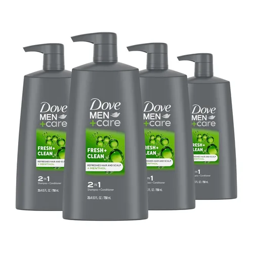 Miniatura 10 de DOVE MEN + CARE Champú y Acondicionador Fortificante 2 en 1 para Cabello Normal a Graso Fresco y Limpio con Cafeína Ayuda a Fortalecer el Cabello