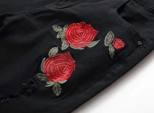 Miniatura 5 de Leward Pantalones de mezclilla elásticos y desgastados para hombre