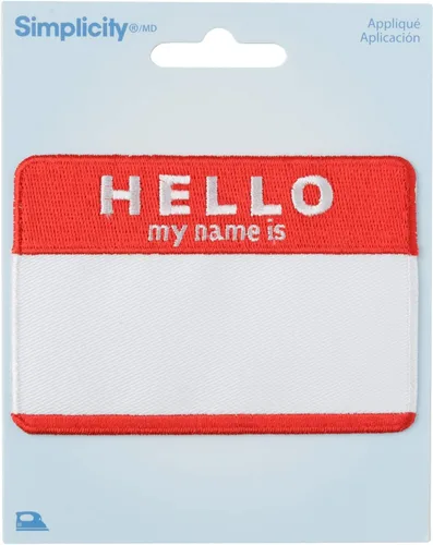 Miniatura 2 de Simplicity Parche para planchar para ropa con apliques de nombre, 2.5 pulgadas x 3.6 pulgadas