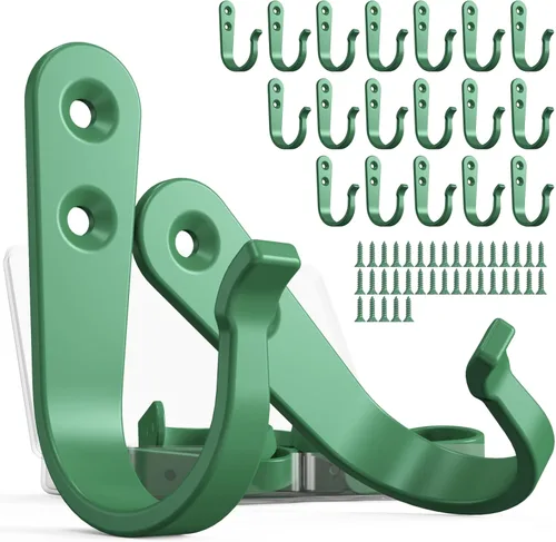 Miniatura 12 de BREYDROK Paquete de 6 Ganchos Resistentes para Abrigos para Montaje en Pared - Ganchos Duraderos Montados en Pared para Colgar Abrigos, Mochilas y 6