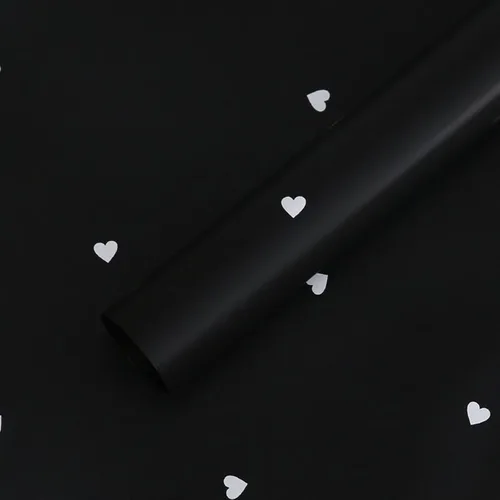 Papel de envoltura de flores con corazón de amor de color sólido, papel impermeable para empaque de regalo, material para ramos de flores, 20 hojas