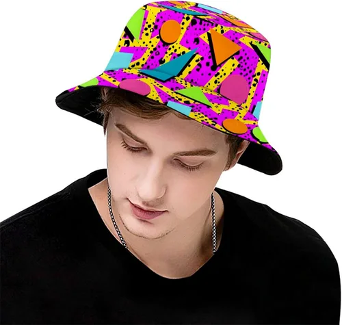 Miniatura 3 de Sombreros retro de moda de los años 80 y 90 para mujeres y hombres, traje de fiesta de festival rave