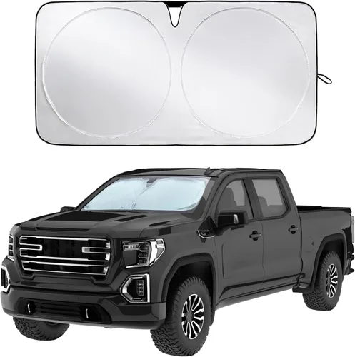 Miniatura 9 de Econour Parasol para parabrisas de Jeep Wrangler JK JL JLU 4xe y Gladiator JT, parasol plegable para ventana delantera, rayos UV y protector térmico