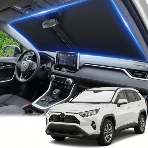 Miniatura 31 de Parasol para parabrisas Rivian R1S/R1T 2022-2024 2025 2026, parasol para ventana frontal, ajuste personalizado, accesorios R1S, visera solar