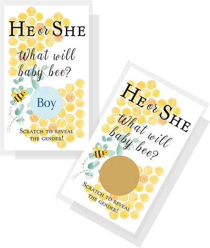 Boutique Marketing LLC It's A Boy Gender Reveal Tarjetas para raspar | Fiesta de revelación de género | Juegos de revelación de género con temática