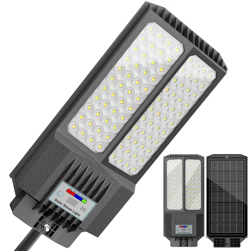 Miniatura 17 de Luz solar de calle de 9500 W para exteriores, impermeable, IP67, 240000 lúmenes, luces solares de estacionamiento del atardecer al amanecer, sensor
