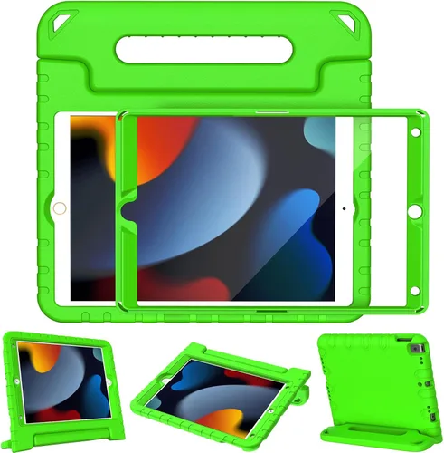 Miniatura 17 de LTROP Funda infantil para iPad de 9ª/8ª/7ª generación (2021/2020/2019), iPad 10.2 con protector de pantalla integrado, funda para niños con soporte