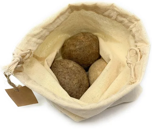 Miniatura 6 de Alpaca Home Bolas secadoras 100% de lana de alpaca, fieltro, juego de 3, fabricadas en Estados Unidos, todos los colores naturales, hipoalergénicas