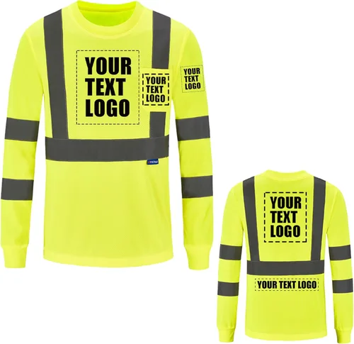 Miniatura 19 de A-SAFETY Camisa de seguridad, camiseta de trabajo de alta visibilidad, manga larga y corta, clase 3 (XS-6XL)