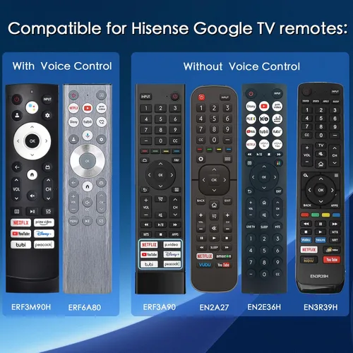 Miniatura 3 de Reemplazo para control remoto Hisense TV, control de voz compatible con Hisense QLED UHD Mini-LED ULED Smart Google TVs