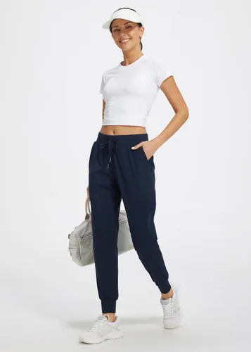Miniatura 6 de Libin Pantalones deportivos para mujer, para atletismo, para correr, para mujeres pequeñas, de tamaño normal o altas, con bolsillos, cónicos